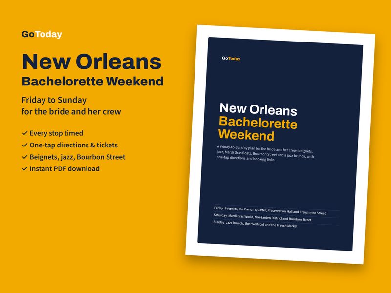 Cover of the New Orleans Bachelorette Weekend Itinerary